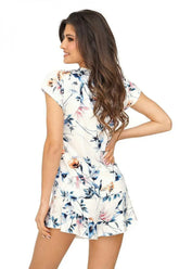 Donna floral motif shirt, pant womens pajamas  Adomoo